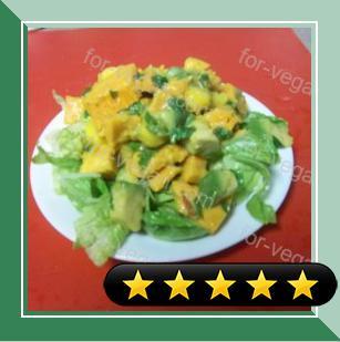 Roasted Sweet Potato Mango Salad recipe