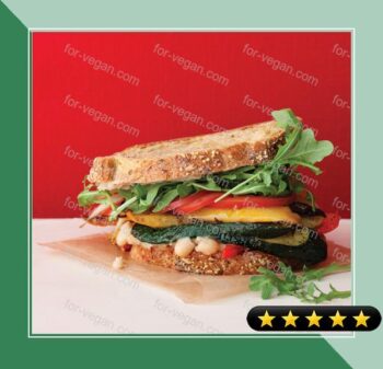 Roasted Vegetable Sandwiches with Zesty White Bean Spread recipe
