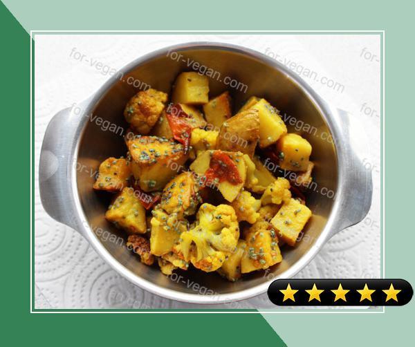 "Dry" Potato and Cauliflower Curry recipe