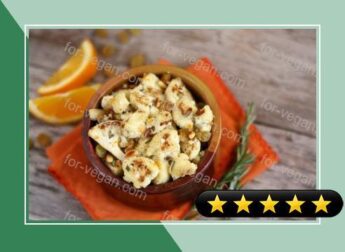 Roasted Cauliflower with Golden Raisins, Pine Nuts & Orange recipe