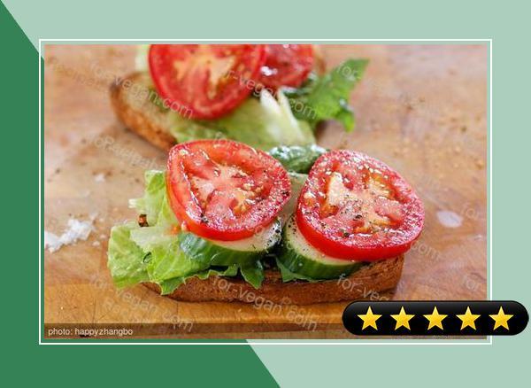Tomato, Cucumber and Lettuce Sandwich recipe