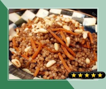 Pearl (Israeli) Couscous With Garam Masala and Pine Nuts recipe