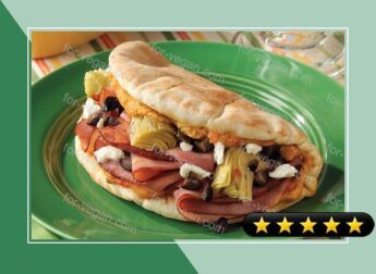 Grecian Flatbread Sandwich recipe