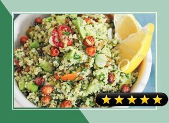 Quinoa Green Goddess Bowl with Crispy Chickpeas and Lemon-Tahini Dressing recipe