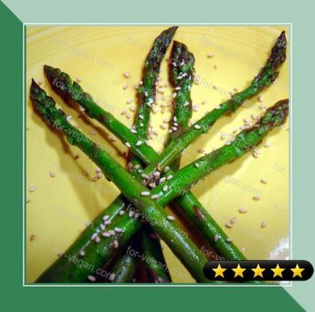 Tender Crisp Balsamic Sesame Asparagus recipe