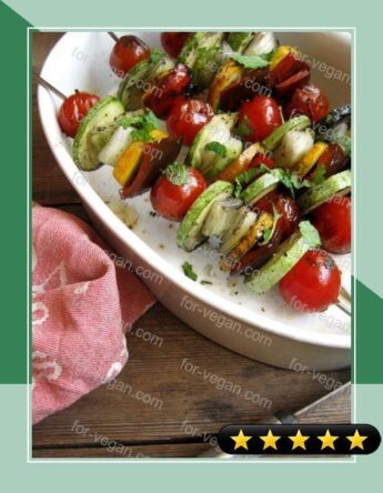 Barbecue Vegetable Kebabs in a Mint & Lemon Marinade recipe