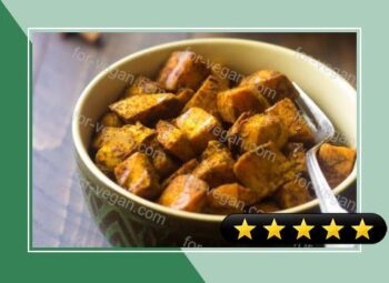 Maple Curry Roasted Sweet Potatoes recipe