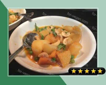 Potatoes and Peas in Red Curry Sauce recipe