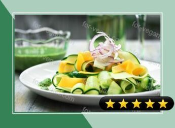 Slow Carb Zucchini and Green Chutney Salad recipe