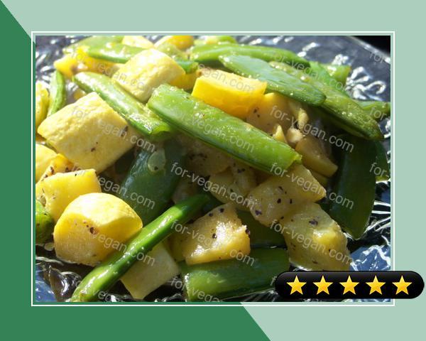 Yellow Squash and Snow Peas recipe