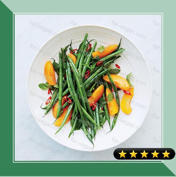Charred Green Beans with Apricots recipe