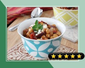 Crockpot Chickpea Stew with Balsamic Caramelized Onions recipe