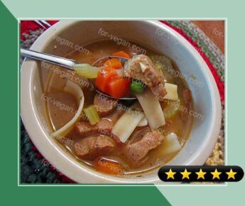 Vegan No Chicken Noodle Soup recipe