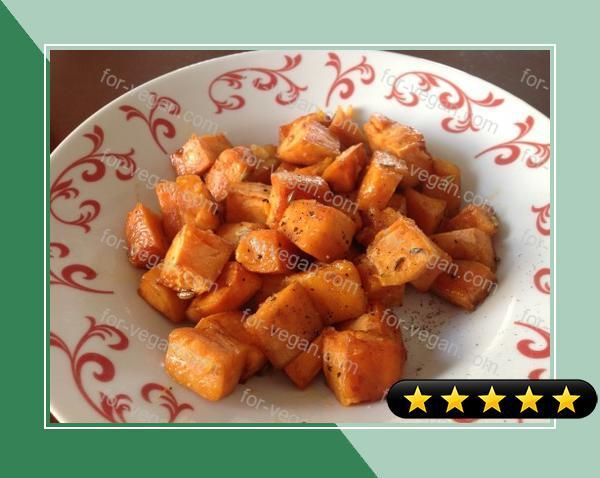 Roasted and Spiced Sweet Potatoes recipe