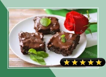Frosted Mint Julep Black Bean Brownies (Dairy Free) recipe
