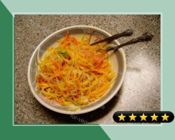 Ginger Sauteed Carrot and Potato Slivers recipe