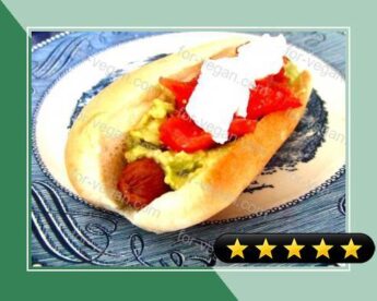 Mashed Avocado and Tomato Dogs recipe