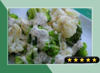 Microwave Broccoli and Cauliflower With Mustard Sauce recipe