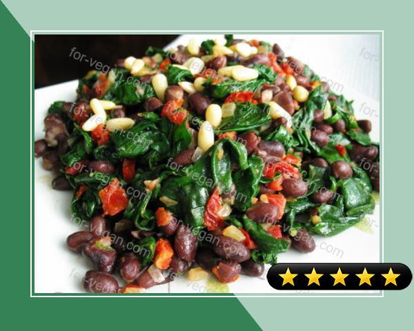 Spicy Black Bean Spinach Salad recipe