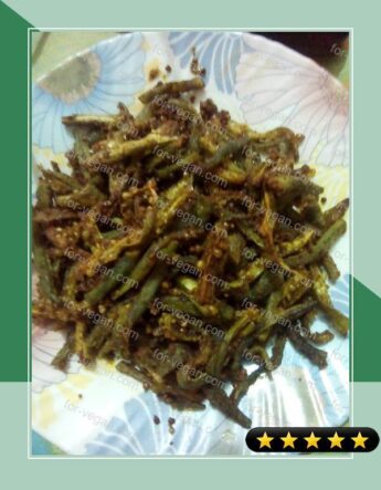 Pan Fried Crispy Okra (Bhindi) recipe