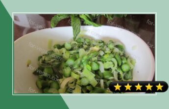 Irish Asparagus, Leeks With Mint recipe