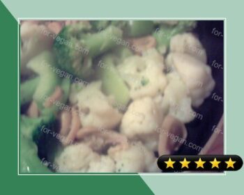 Sauteed Broccoli, Cauliflower and Mushrooms recipe