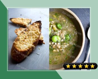 Barley and Spring Onion Soup With Fava Beans recipe