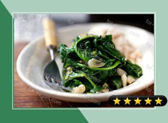 Rice Bowl With Spinach or Pea Tendrils recipe