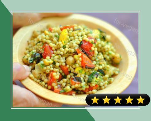 Israeli Couscous with Grilled Vegetables recipe