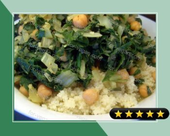Spinach and Chickpeas With Couscous recipe