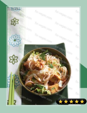 Singapore Hawker Noodles with Golden Tofu and Coconut recipe