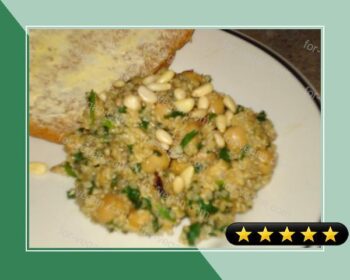 Quinoa With Chickpeas and Spinach recipe