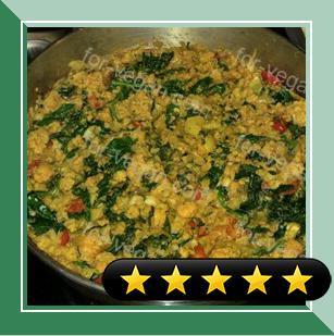 Spinach and Cauliflower Bhaji recipe