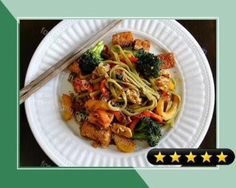 Pad Se Ew Tofu with Vegetable Noodles recipe