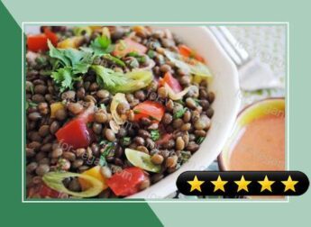 French Green Lentil Salad with Coconut Lime Dressing recipe