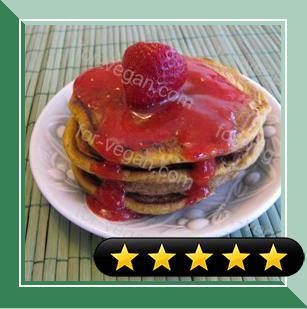 Paleo Pancakes with Pureed Strawberries recipe