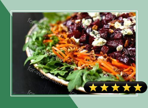 Roasted Beet & Arugula Salad with Balsamic Dressing recipe