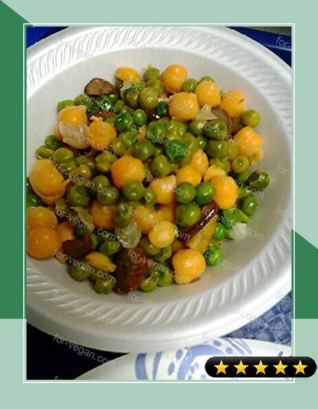 Chickpeas and Green Peas recipe