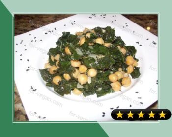 Indian-Spiced Kale & Chickpeas recipe