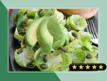 Brussels Sprout Salad With Avocado & Pumpkin Seeds recipe