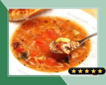 Roasted Vegetable & Toasted Orzo Soup recipe