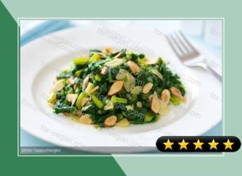 Sauteed Beet Greens with Toasted Almonds recipe