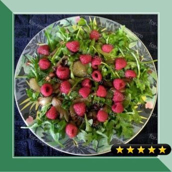 Balsamic Raspberry Arugula Salad - Vegan recipe