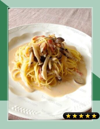Easy Creamy Pasta with Mushrooms and Soy Milk recipe