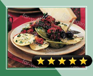 Tofu Ravioli with Tomatoes, Olives and Capers recipe