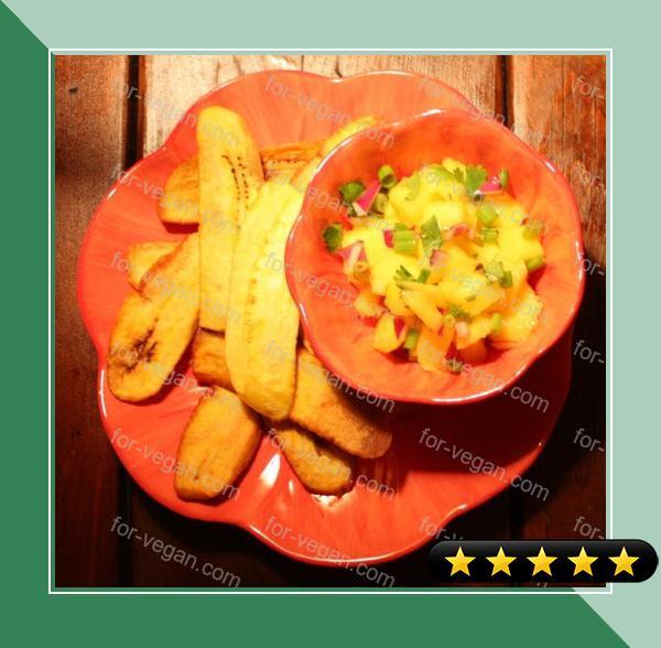 Plantain Chips With Mango Salsa recipe