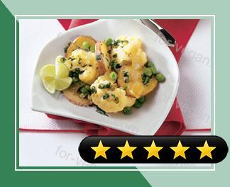Curried Potatoes, Cauliflower and Peas recipe
