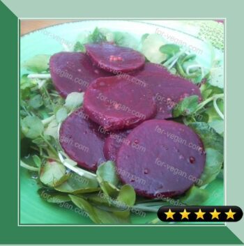 Colorful Beet Salad on Arugula With Sherry Vinaigrette recipe