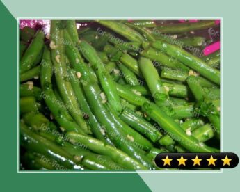 Green Beans With Coriander and Garlic: Feijao Verde Com Coentro recipe