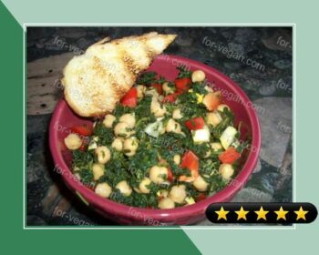 Refreshing Spinach & Chickpea Veggie Salad recipe